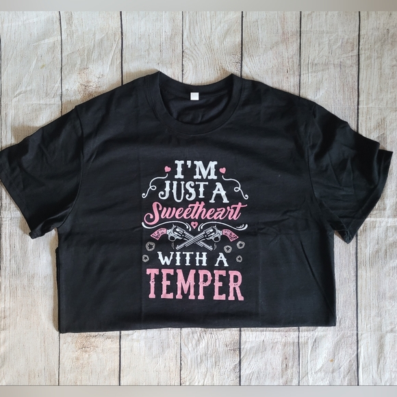 I'm Just a Sweetheart with a Temper Graphic Tee✨️ - Picture 4 of 9